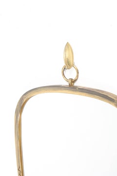 1940s Wall Mirror in Brass