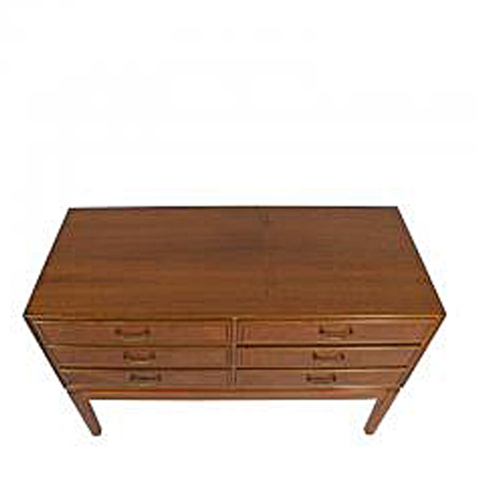 Danish 1940s Walnut Chest of Drawers Attributed to Ole Wanscher For Sale