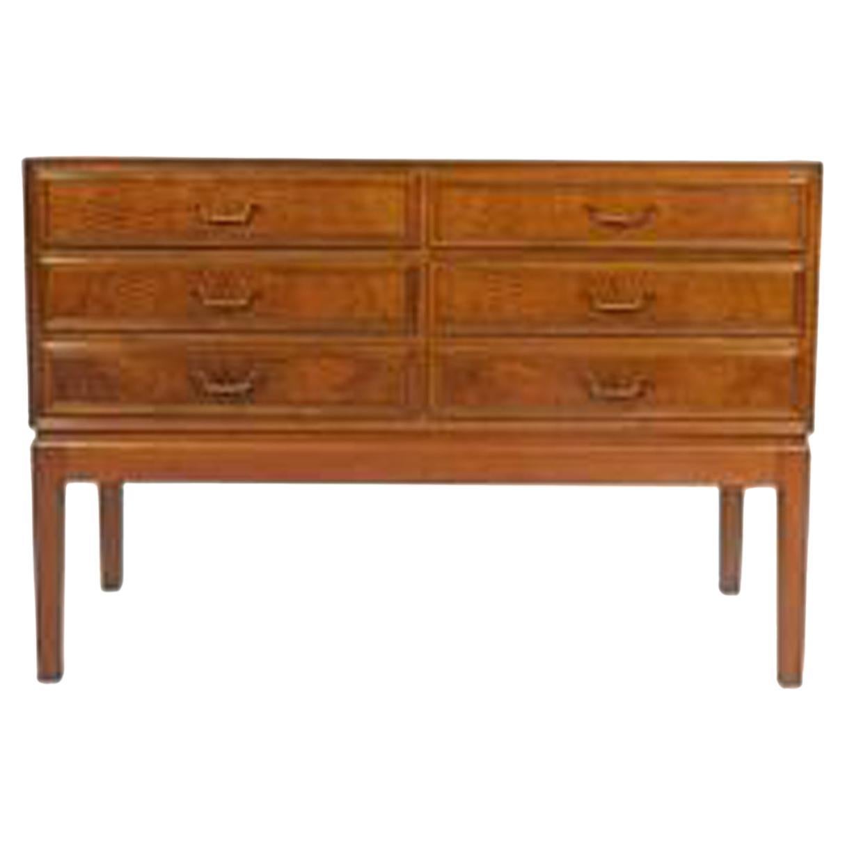 1940s Walnut Chest of Drawers Attributed to Ole Wanscher For Sale
