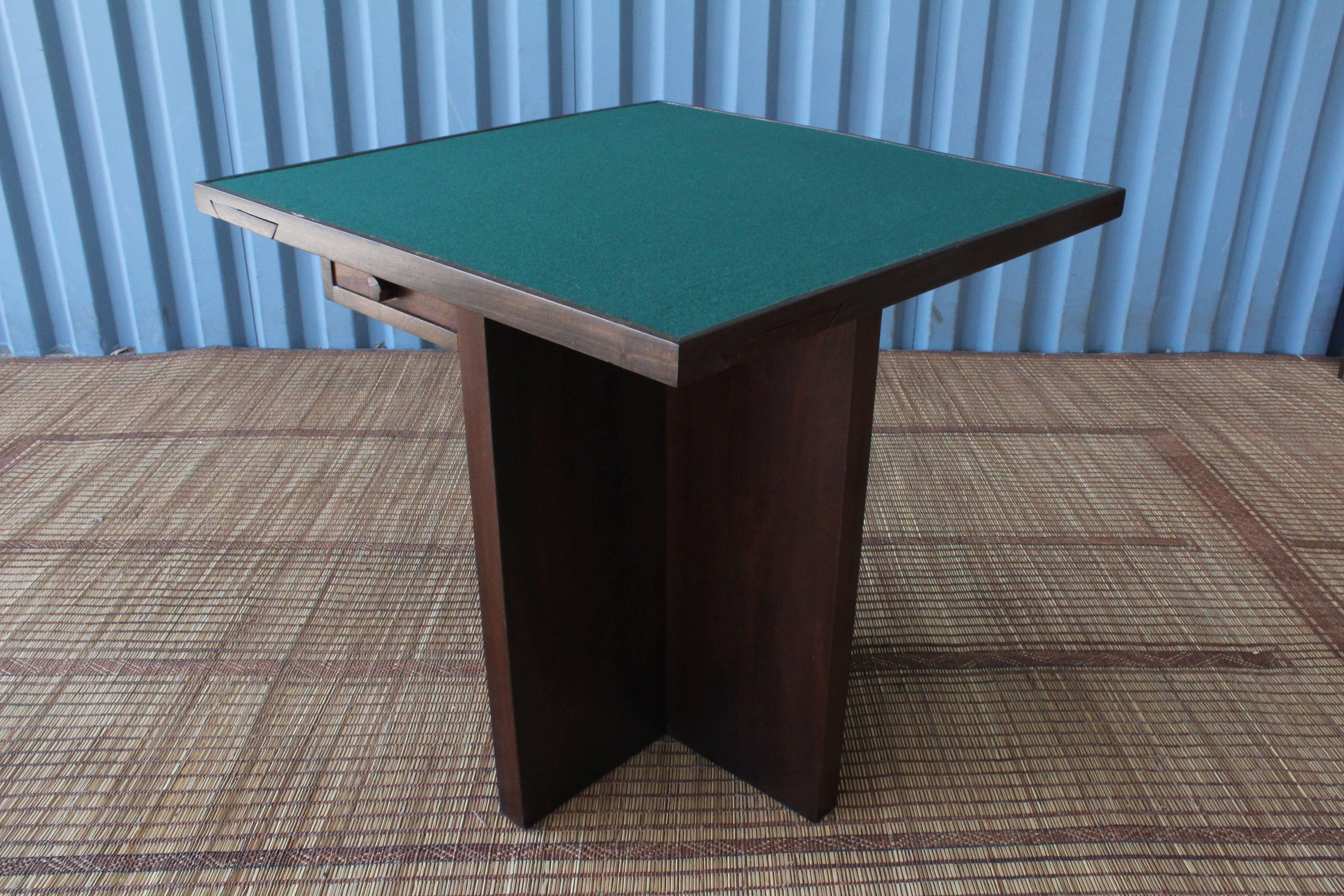 1940s Walnut Game Table  4