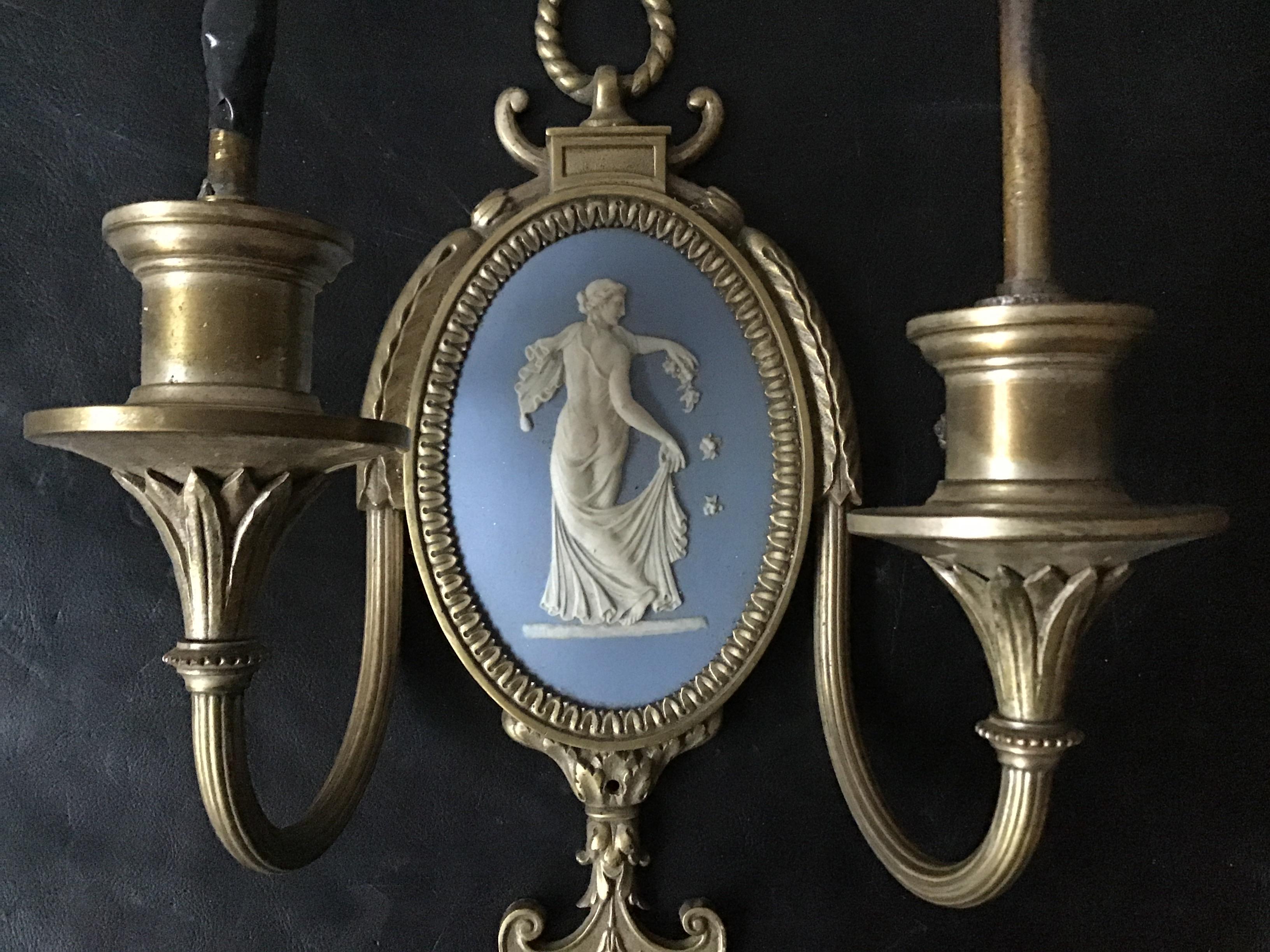 1940s Wedgwood Sconces For Sale 8