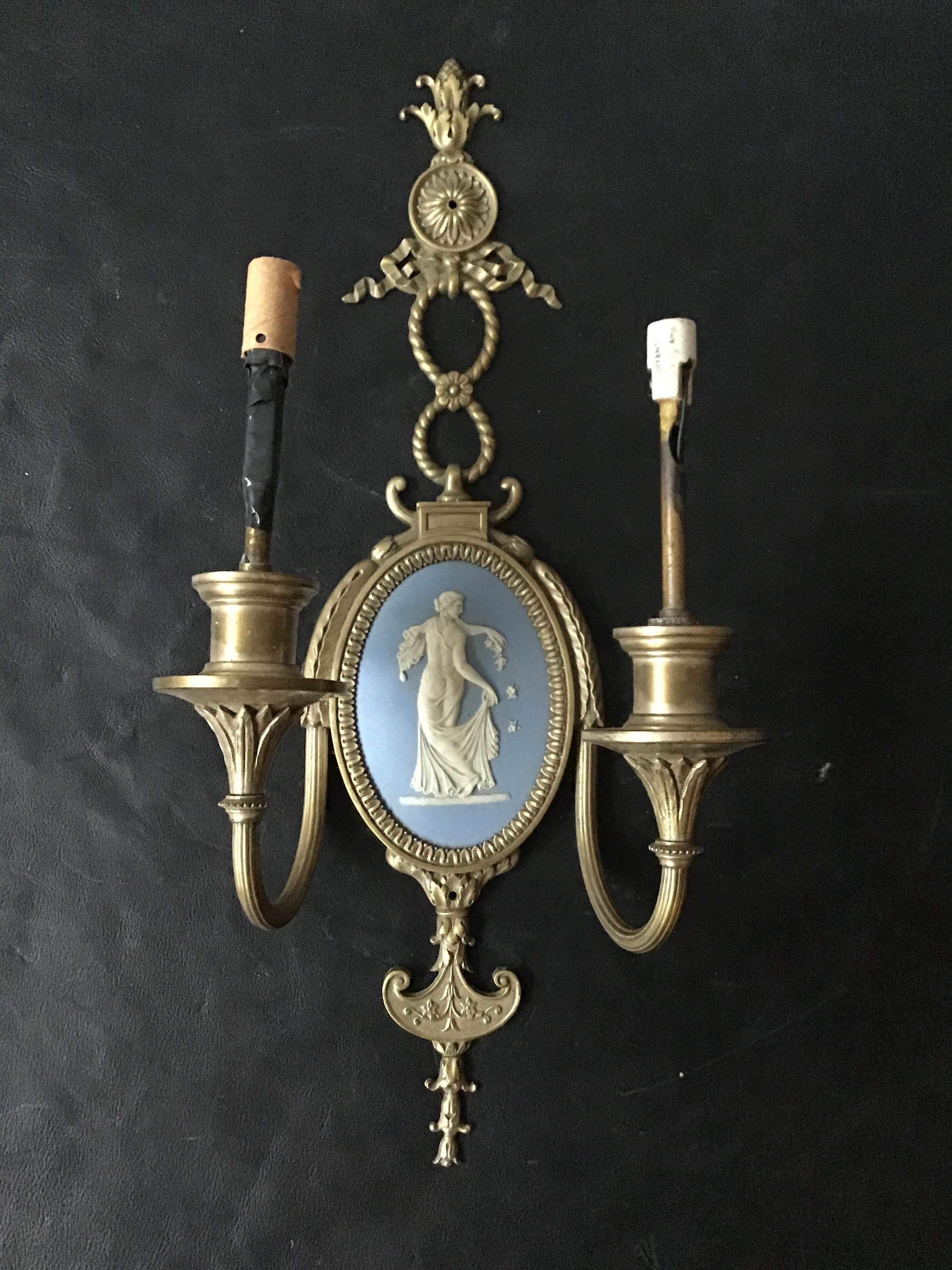 1940s Wedgwood Sconces For Sale 1