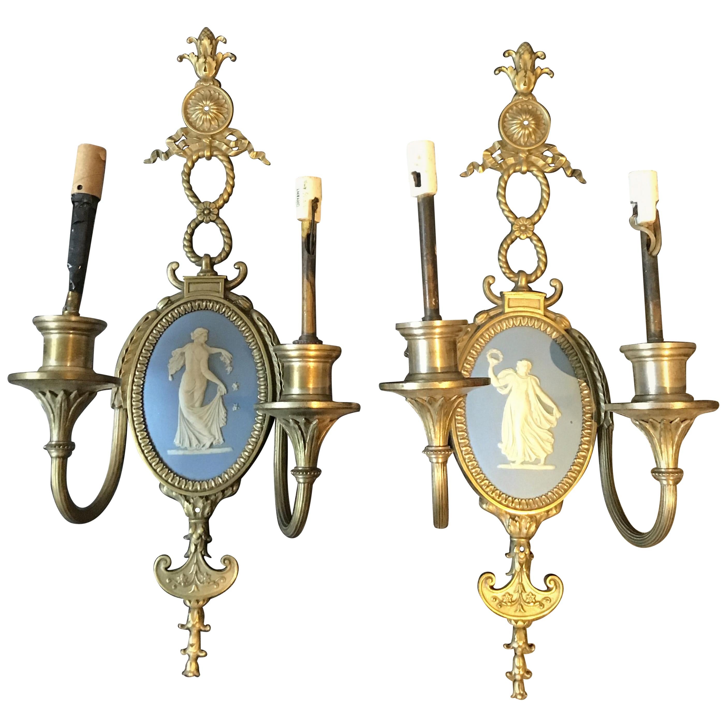 1940s Wedgwood Sconces For Sale