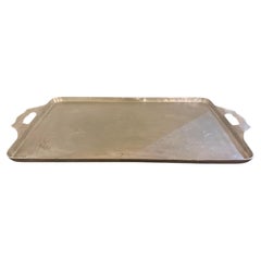 1940s Wendell August Forge Aluminium Tray with Handles Ducks Engraved