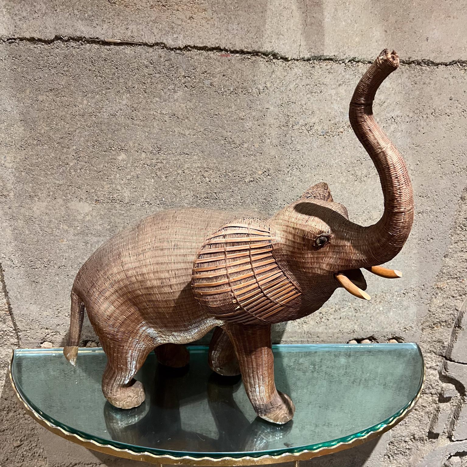 1940s Wicker Elephant Box After Mario Lopez Torres For Sale 4