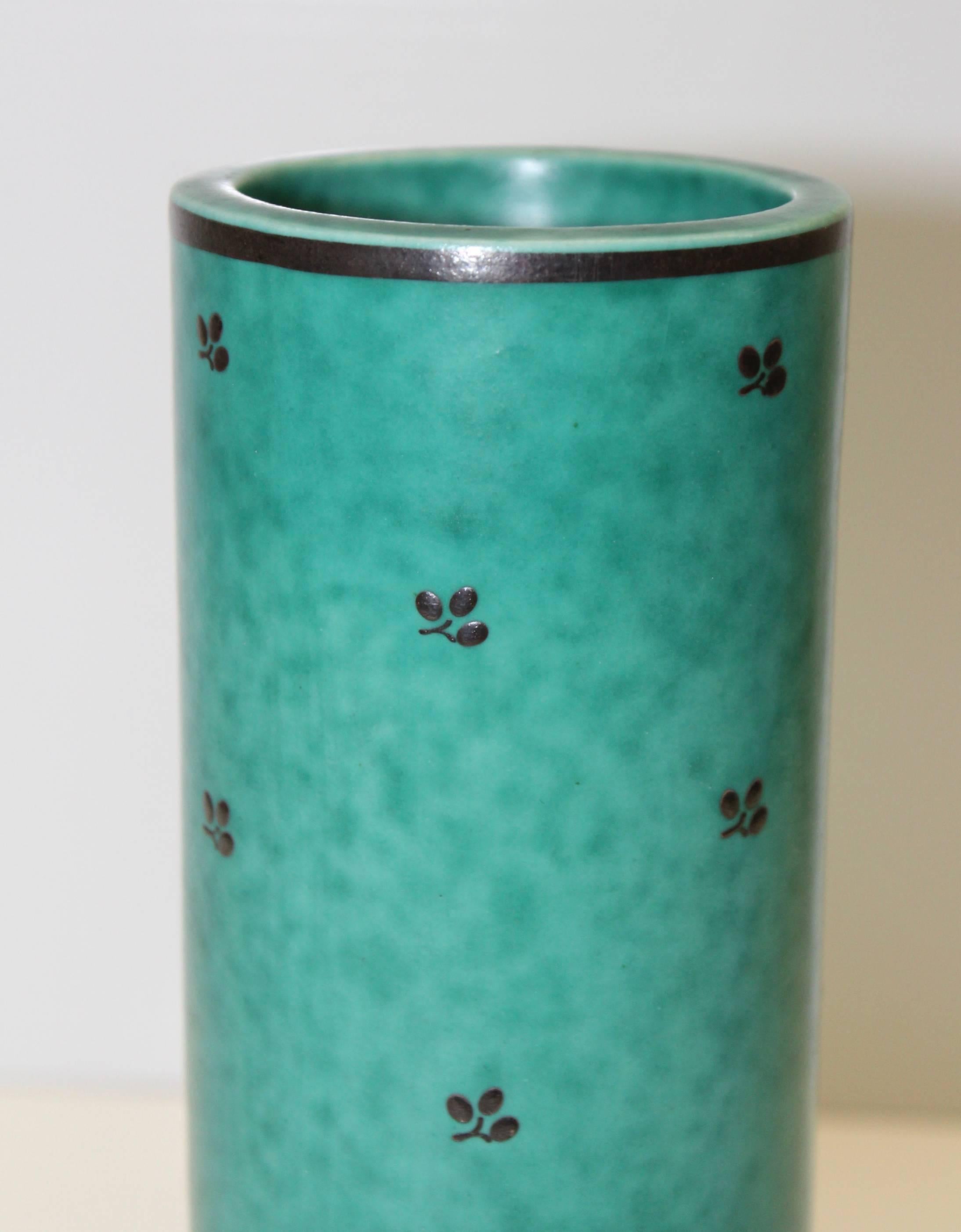 1940s Wilhelm Kage, for Argenta ceramic vase.