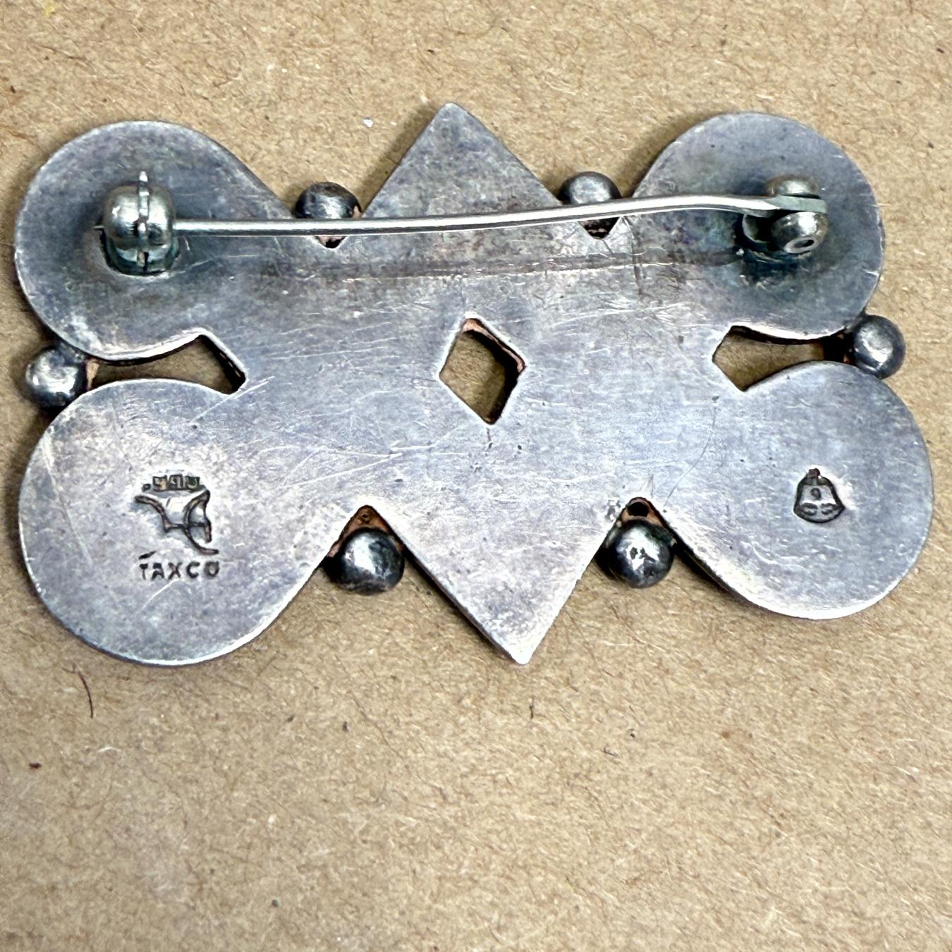 1940s William Spratling Hector Aguilar Sterling Silver Brooch For Sale 1