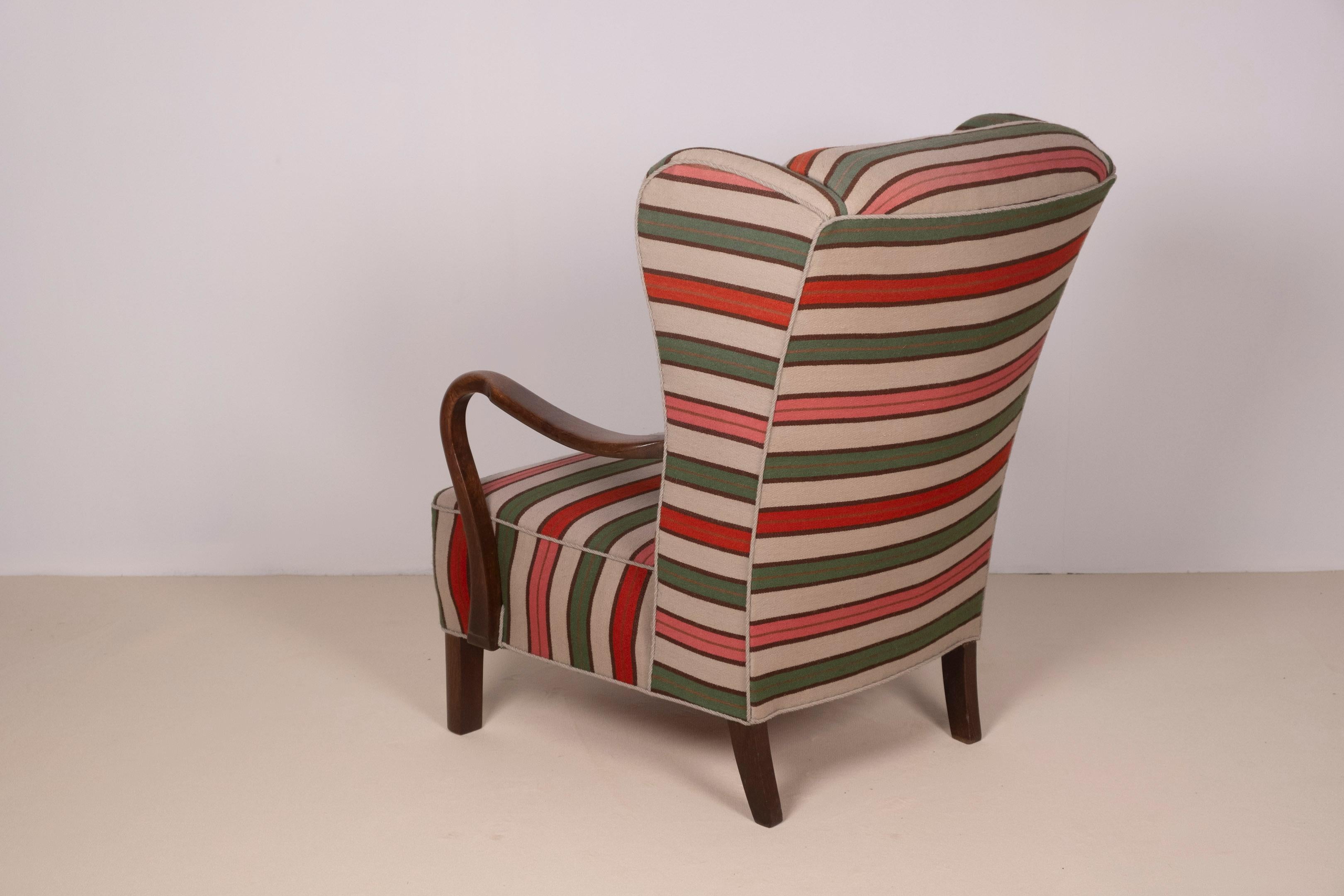 1940s Wingback Chair by Danish Furniture Maker For Sale 5