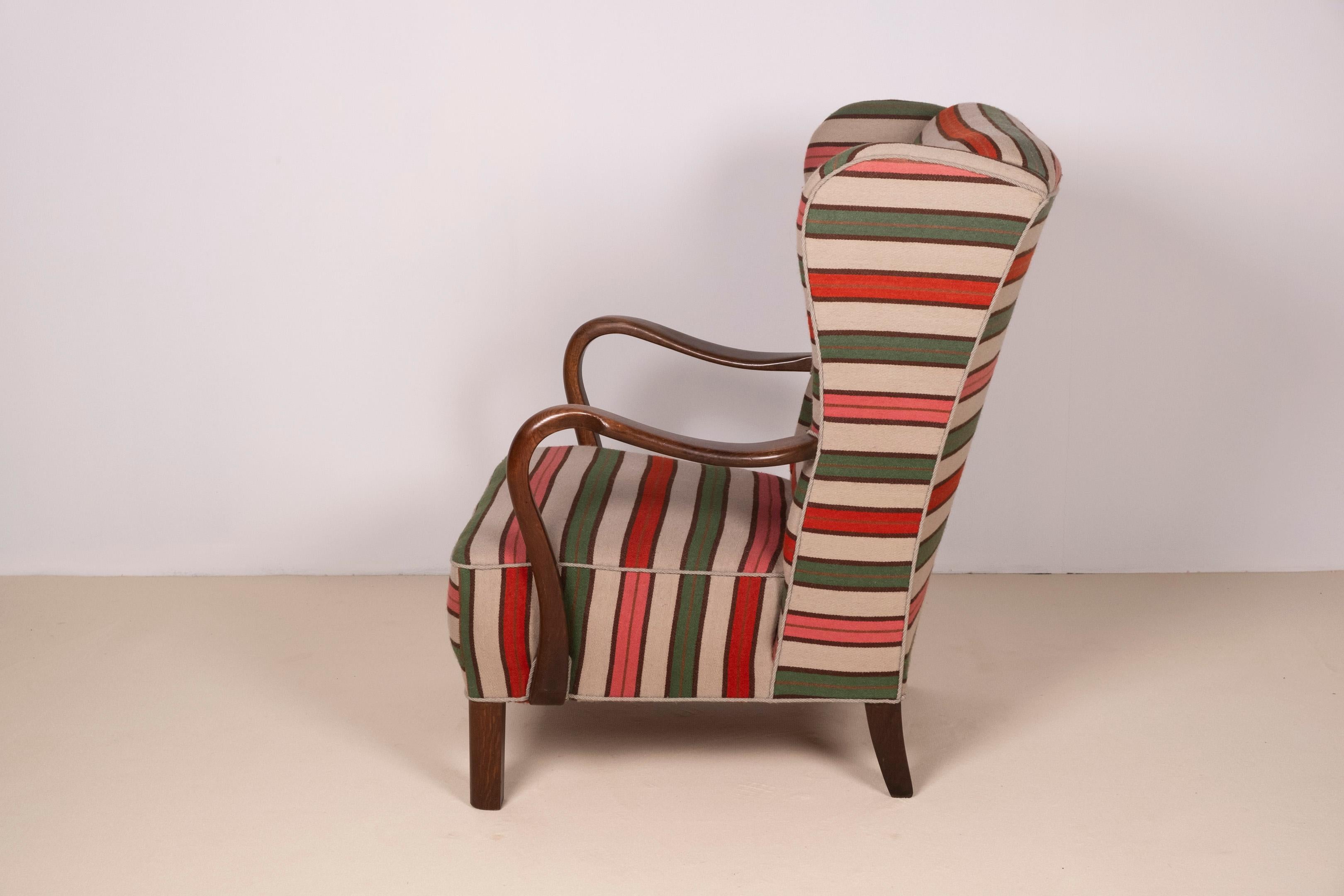 1940s Wingback Chair by Danish Furniture Maker For Sale 6
