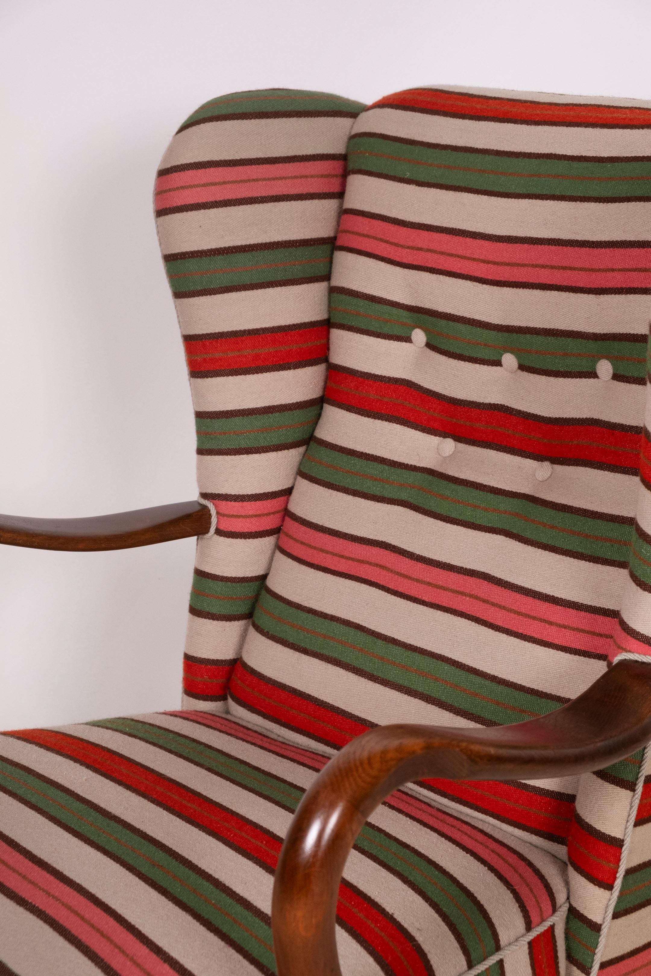 1940s Wingback Chair by Danish Furniture Maker In Fair Condition For Sale In Balen, BE