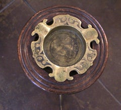 1940s Wood and Brass Ashtray Designed by Pier Luigi Colli