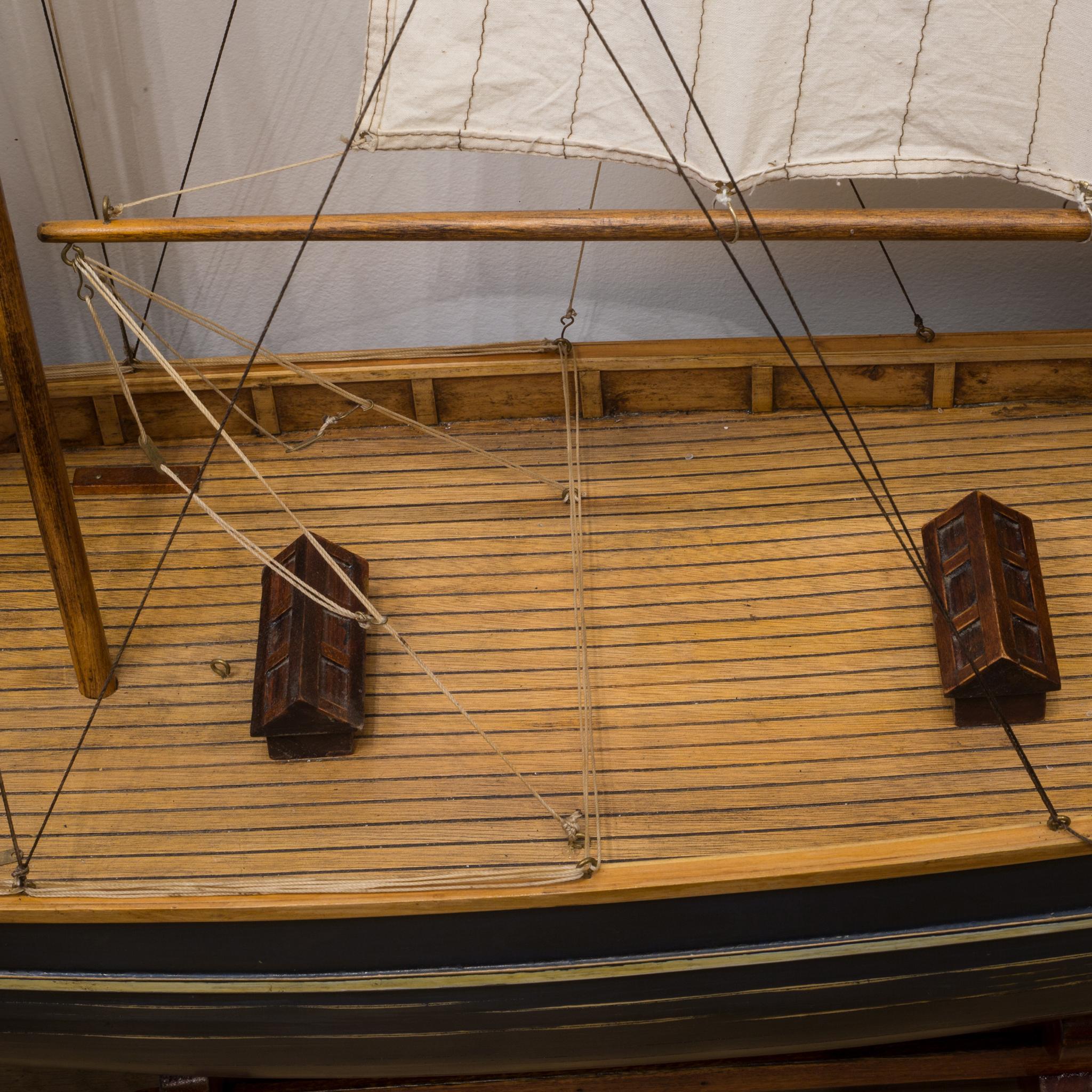 1940s Wood and Brass Monumental Ship Model 9