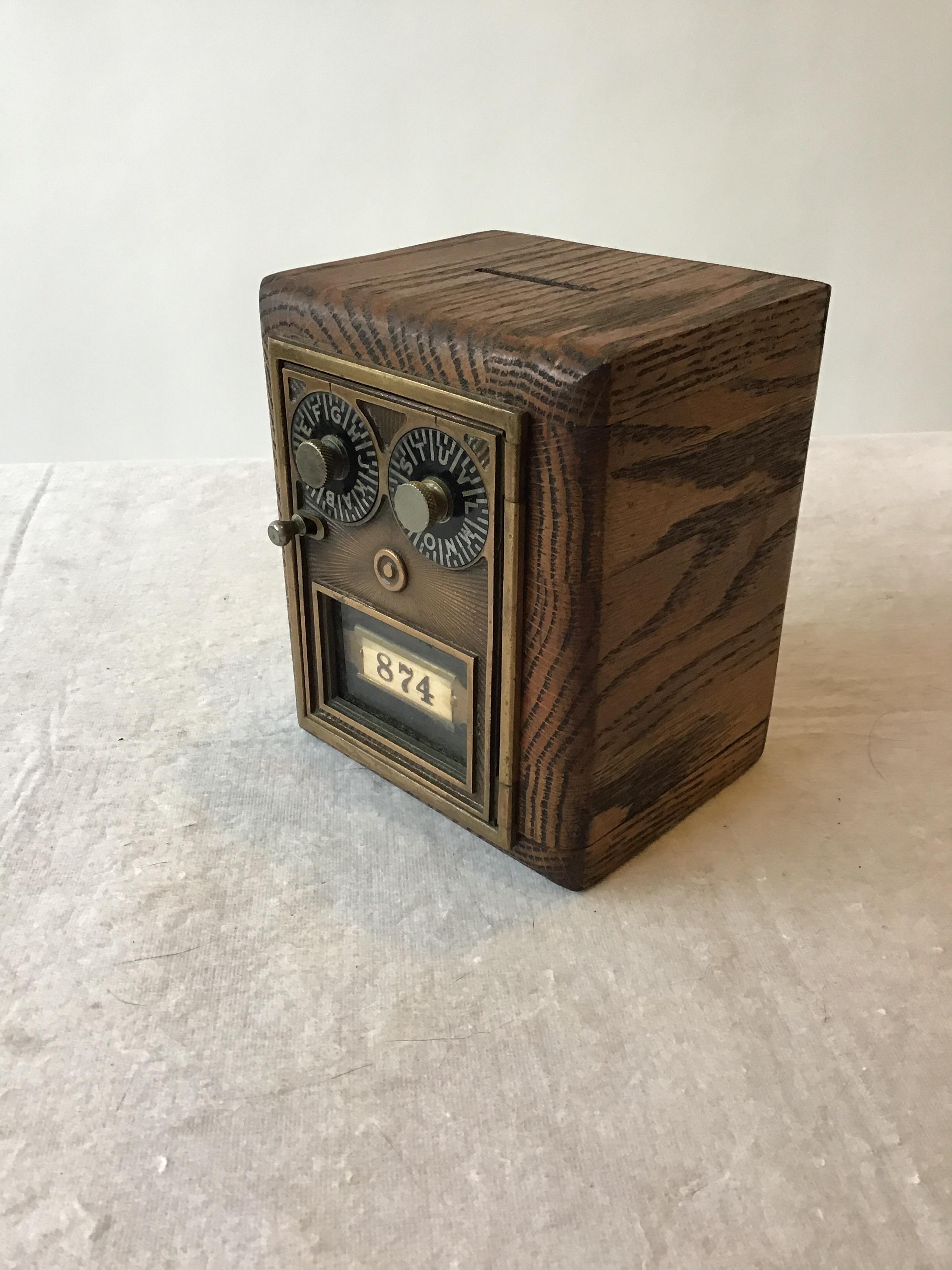 1940s Wood Bank by the Streeter Company In Good Condition In Tarrytown, NY
