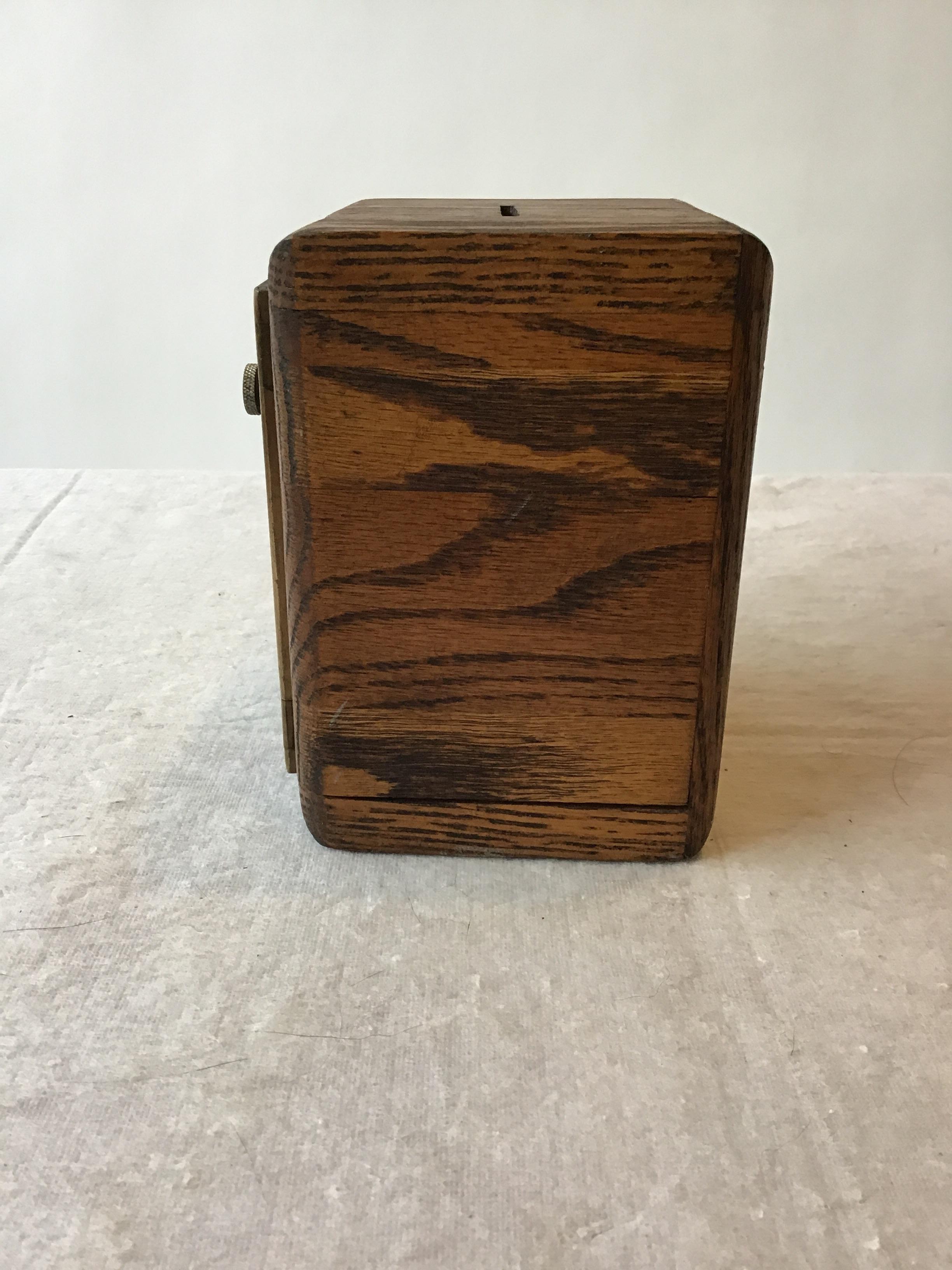 Mid-20th Century 1940s Wood Bank by the Streeter Company