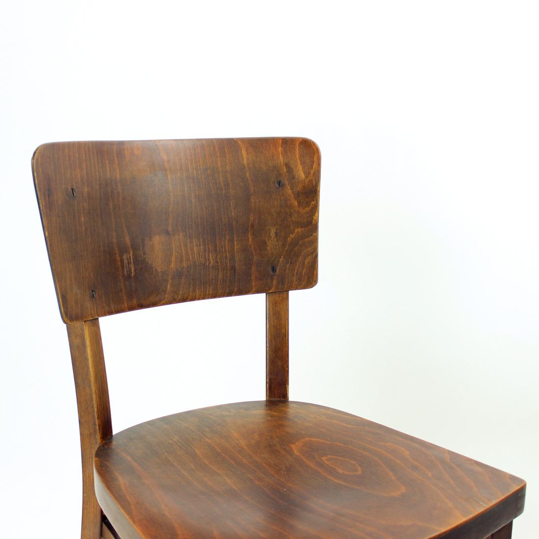 1940s Wooden Chair, Frenstat Czechoslovakia For Sale 5