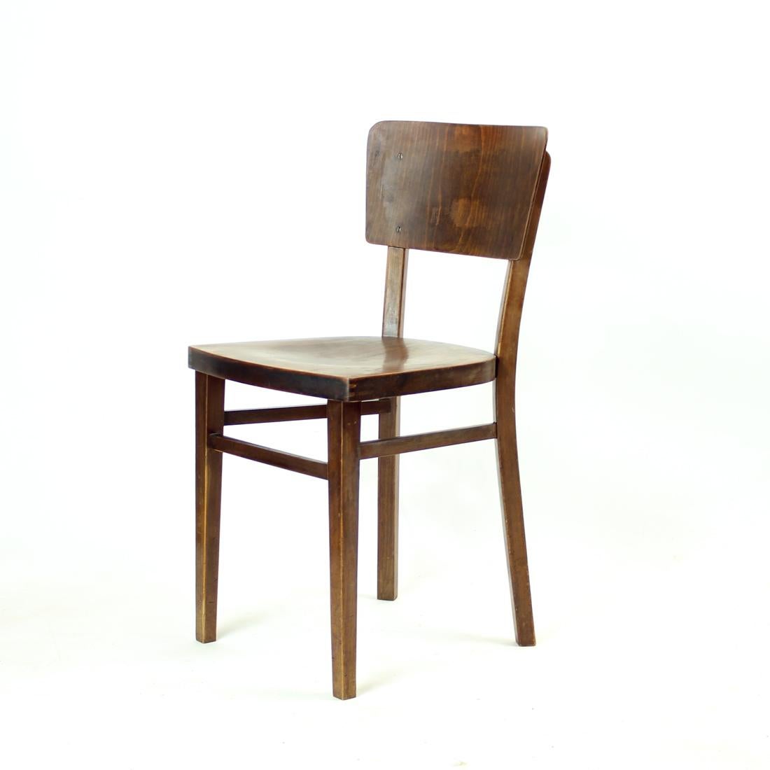 Mid-20th Century 1940s Wooden Chair, Frenstat Czechoslovakia For Sale