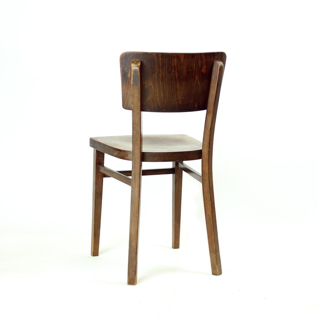 1940s Wooden Chair, Frenstat Czechoslovakia For Sale 1