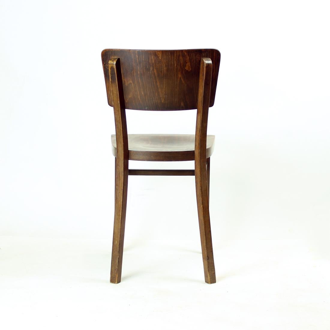 1940s Wooden Chair, Frenstat Czechoslovakia For Sale 2