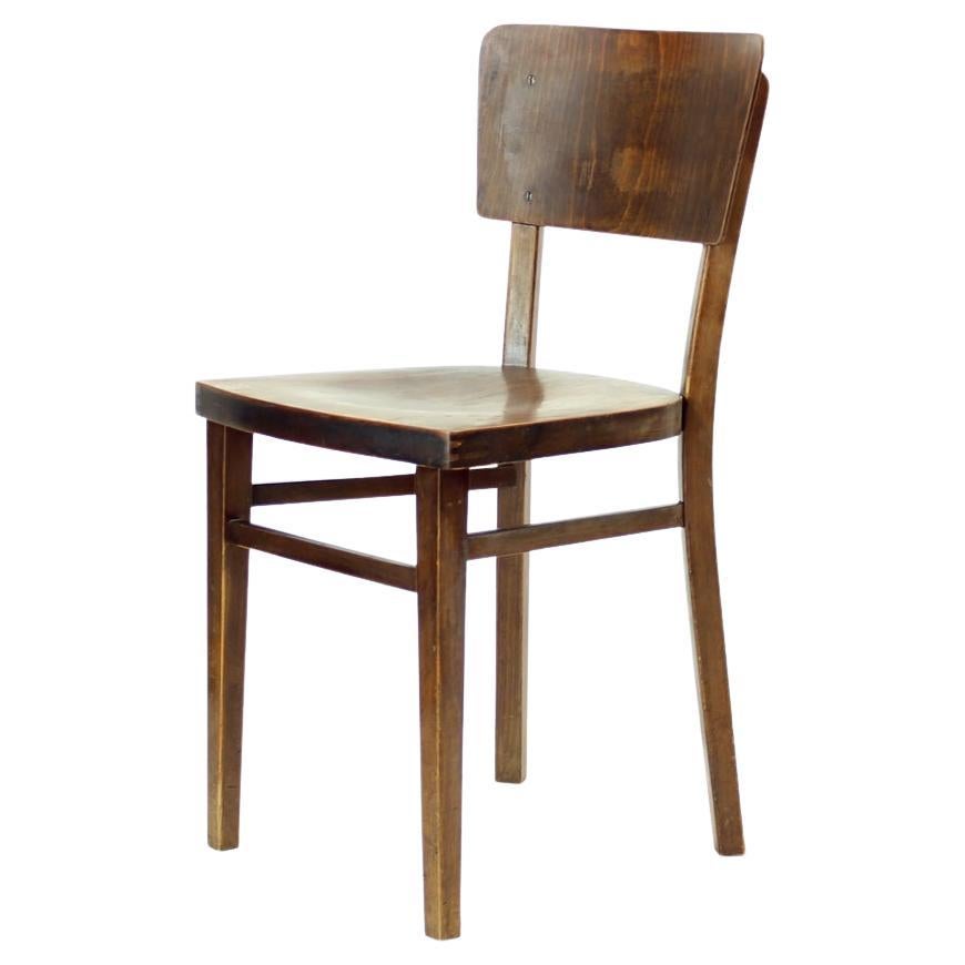 1940s Wooden Chair, Frenstat Czechoslovakia For Sale