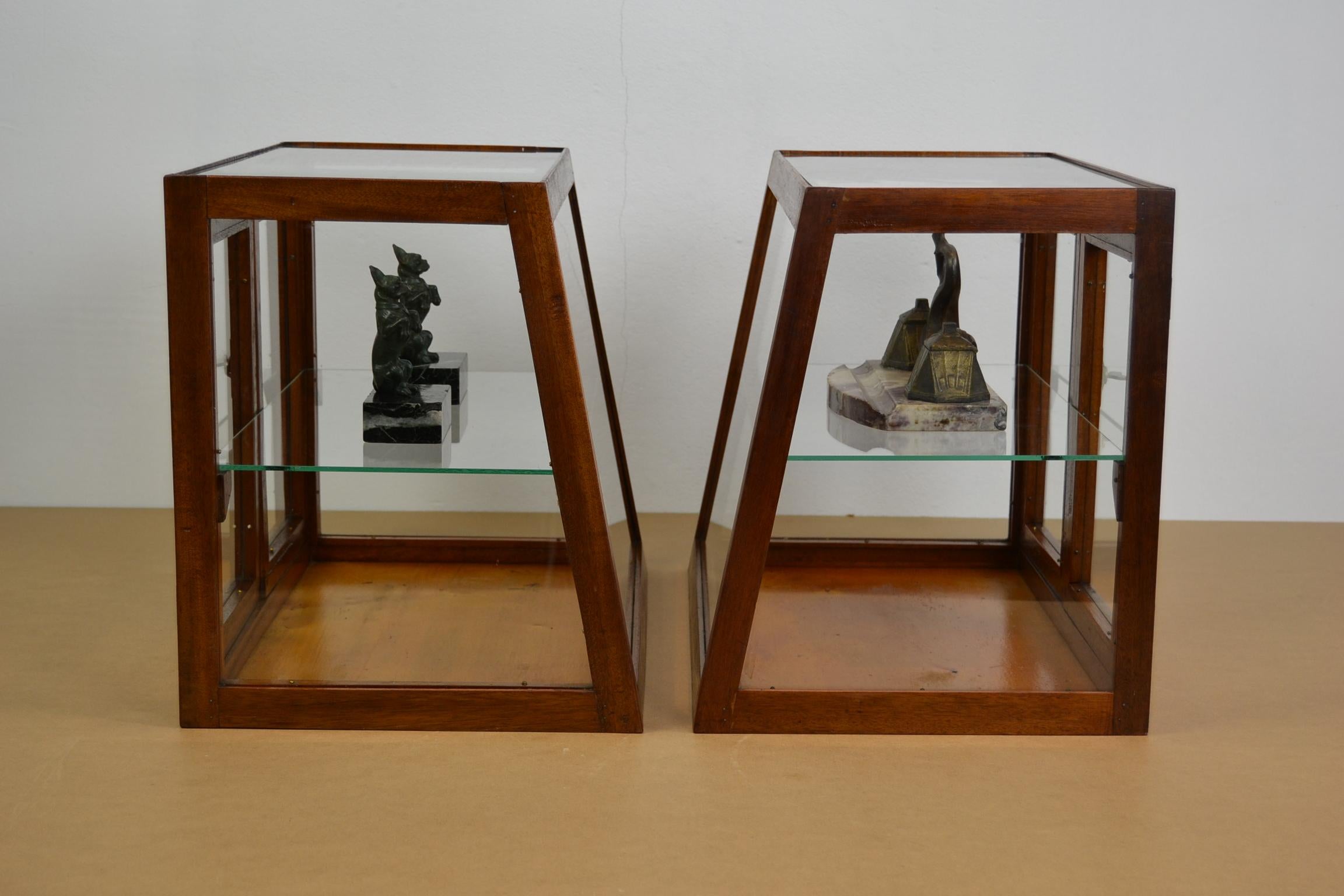 1940s Wooden Counter, Top Display, Showcase, 2 Pieces, Europe 1