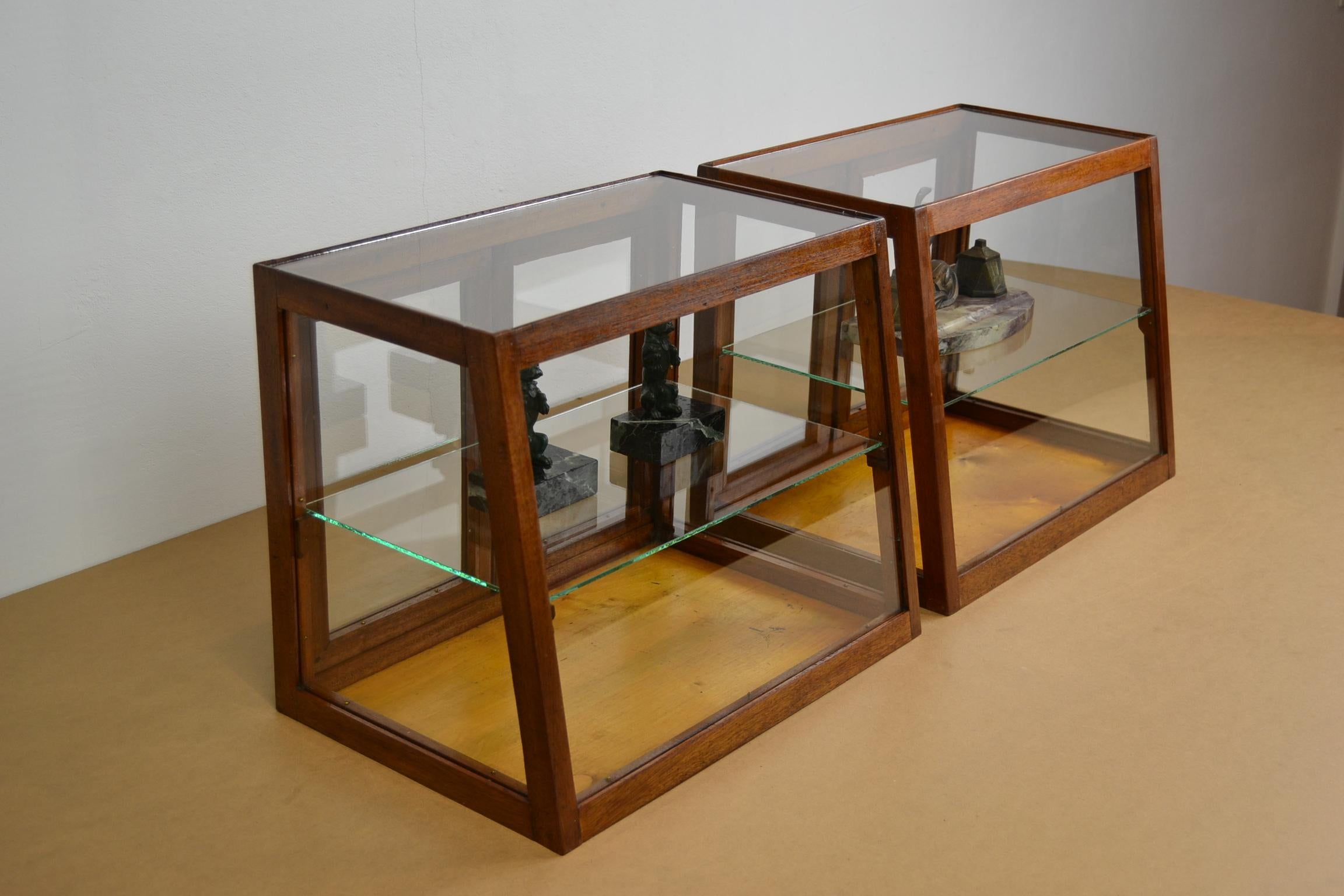 1940s Wooden Counter, Top Display, Showcase, 2 Pieces, Europe 5
