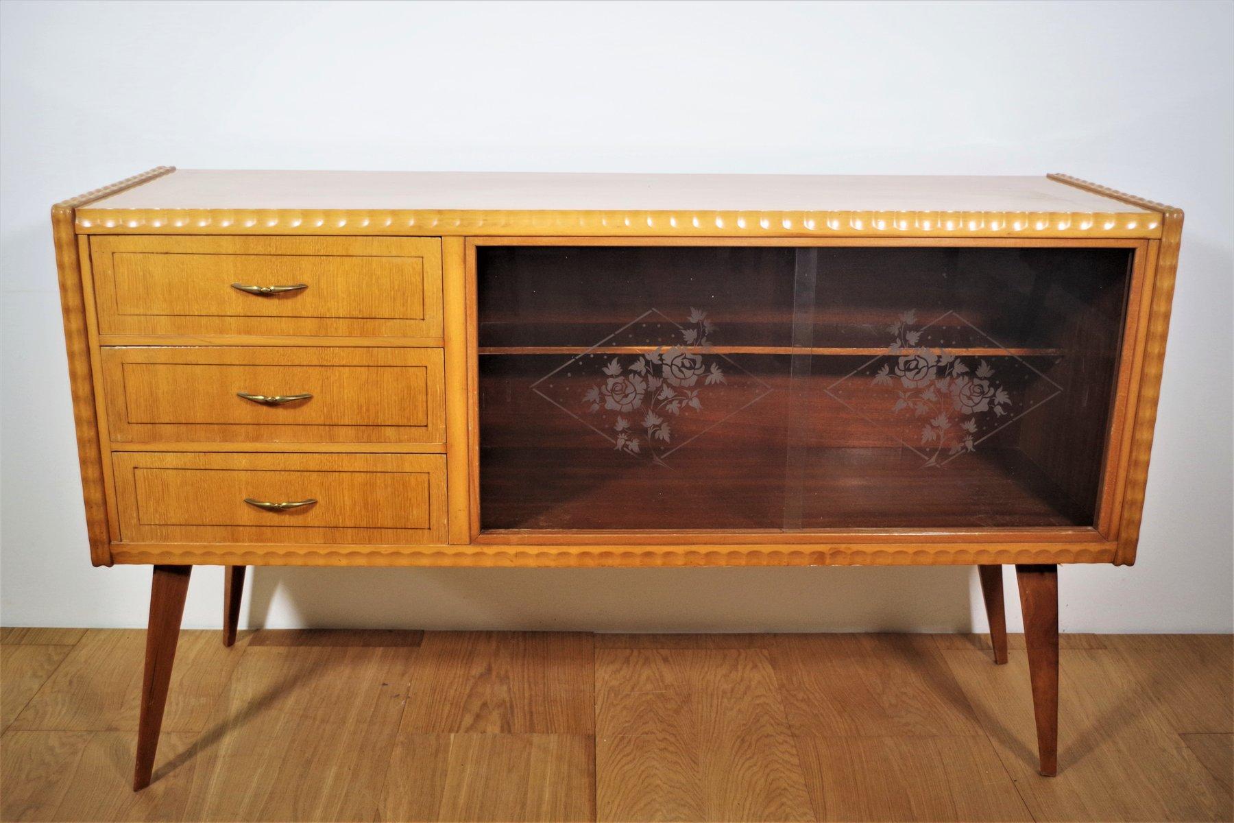 esszimmergarnitur aus Holz aus den 1940er Jahren - Tisch, Stühle und Anrichten (9er-Set) im Angebot 3