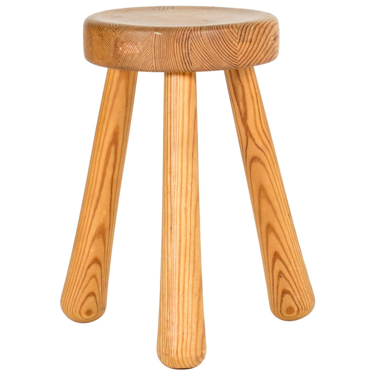 1940s Wooden Stool by Ingvar Hildingsson