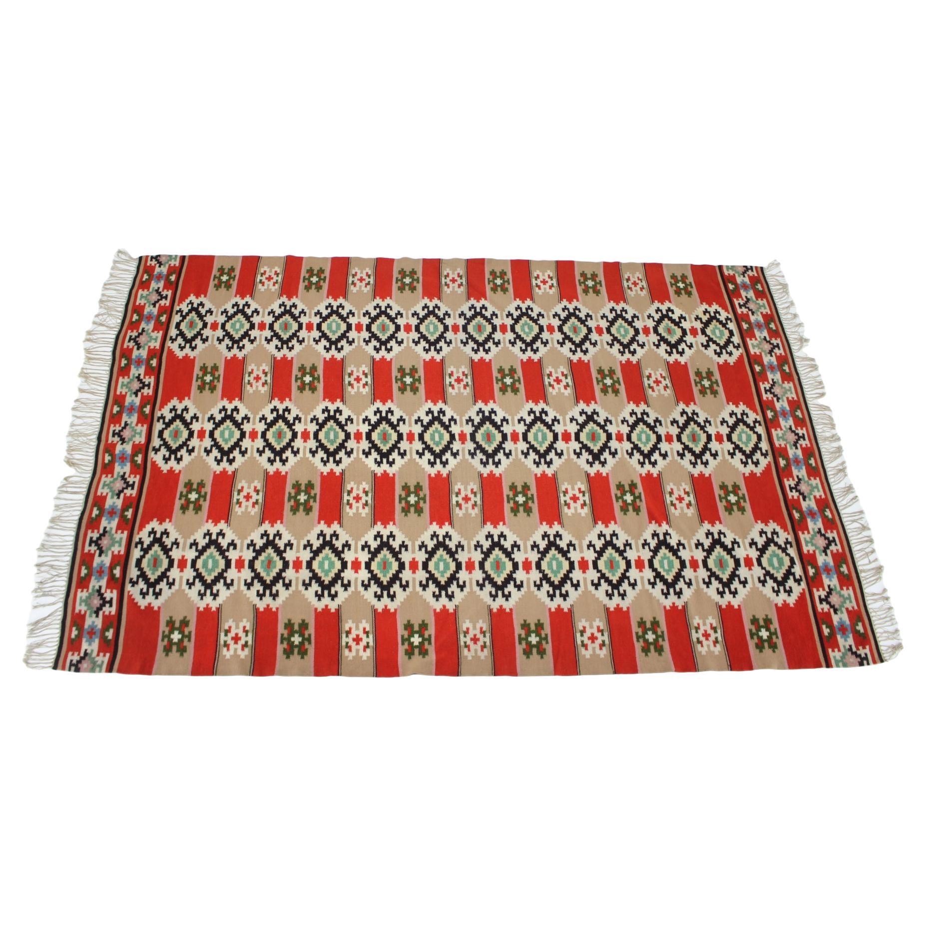 1940s Wool Rug/Carpet, Czechoslovakia 