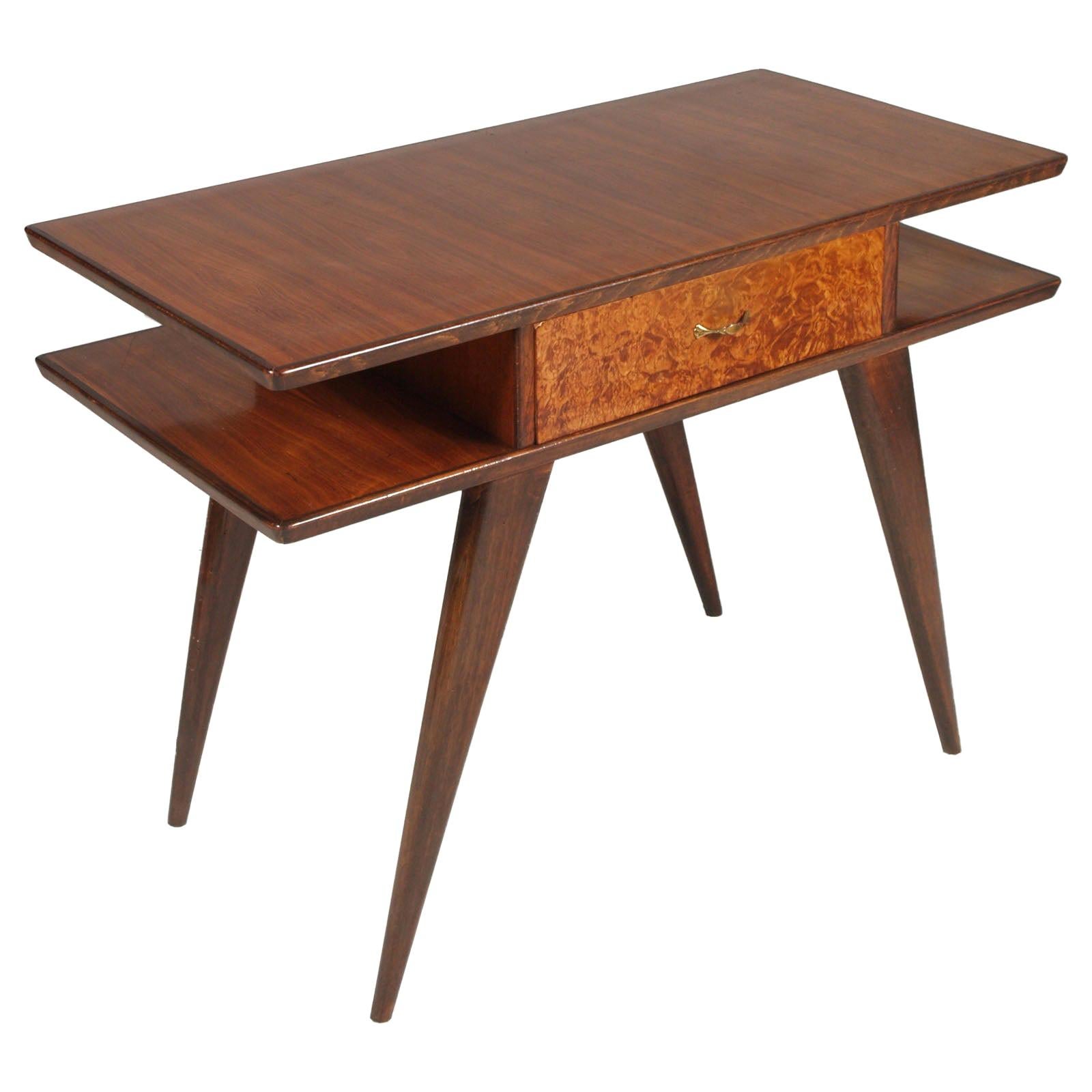 1940s Writing Desk by Ico Parisi for Brugnoli Mobili, Cantu, Wax-Polished For Sale