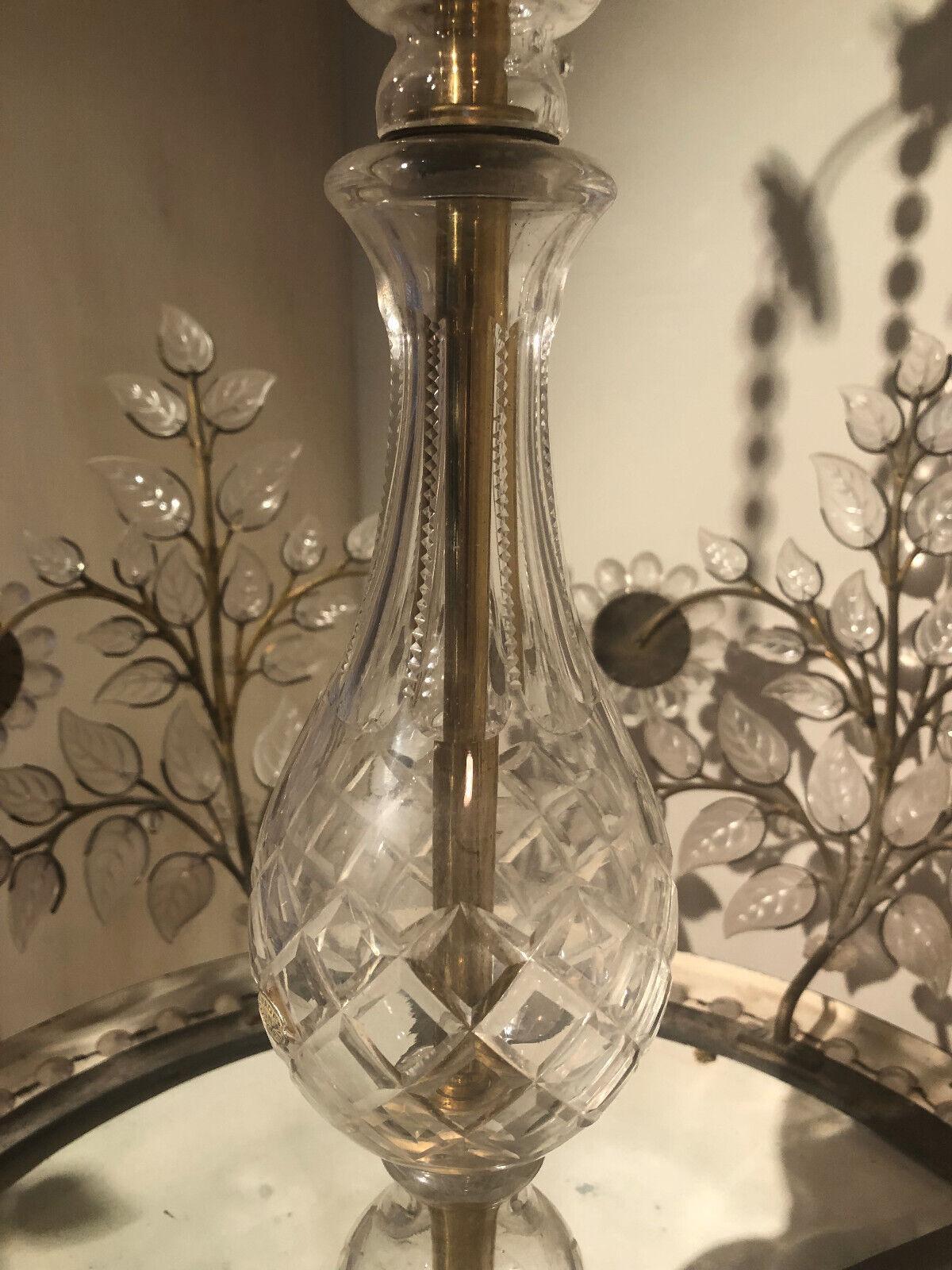 1940's XL Hollywood Regency Cut Crystal Flower Bouquet Attrib. Maison Bagues For Sale 1