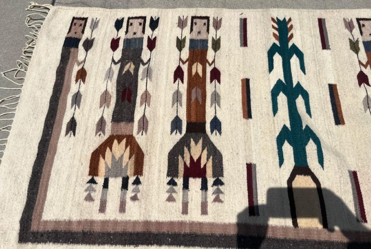 Adirondack Tapis à franges Yei des années 1940 en vente