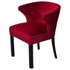 1940ties classic Danish cabinet red maker armchair 1940ties classic Danish cabinet red maker armchair