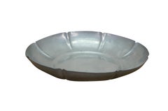 1941 Petersham Handicraft Helen Coolidge Scalloped Pewter Serving Bowl 11"