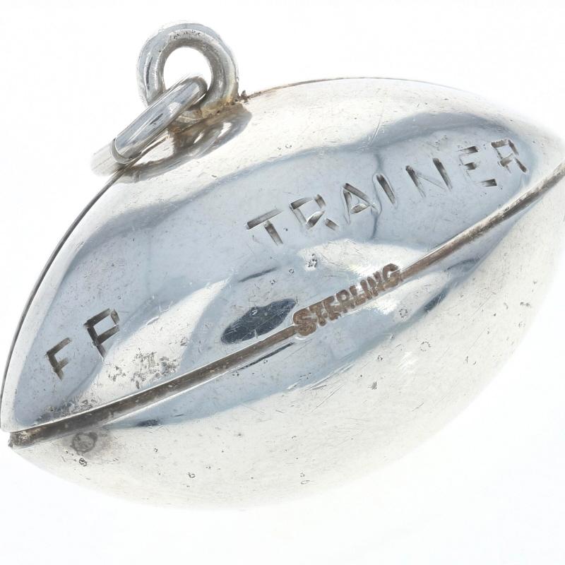 1941 Princeton Tigers Fob, Sterling Silver Enamel Football Champions Pendant In Excellent Condition In Greensboro, NC