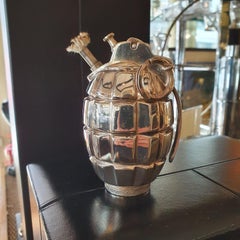 1941 Sterling Silver 'Grenade' Table Lighter by Goldsmiths & Silversmiths Co.