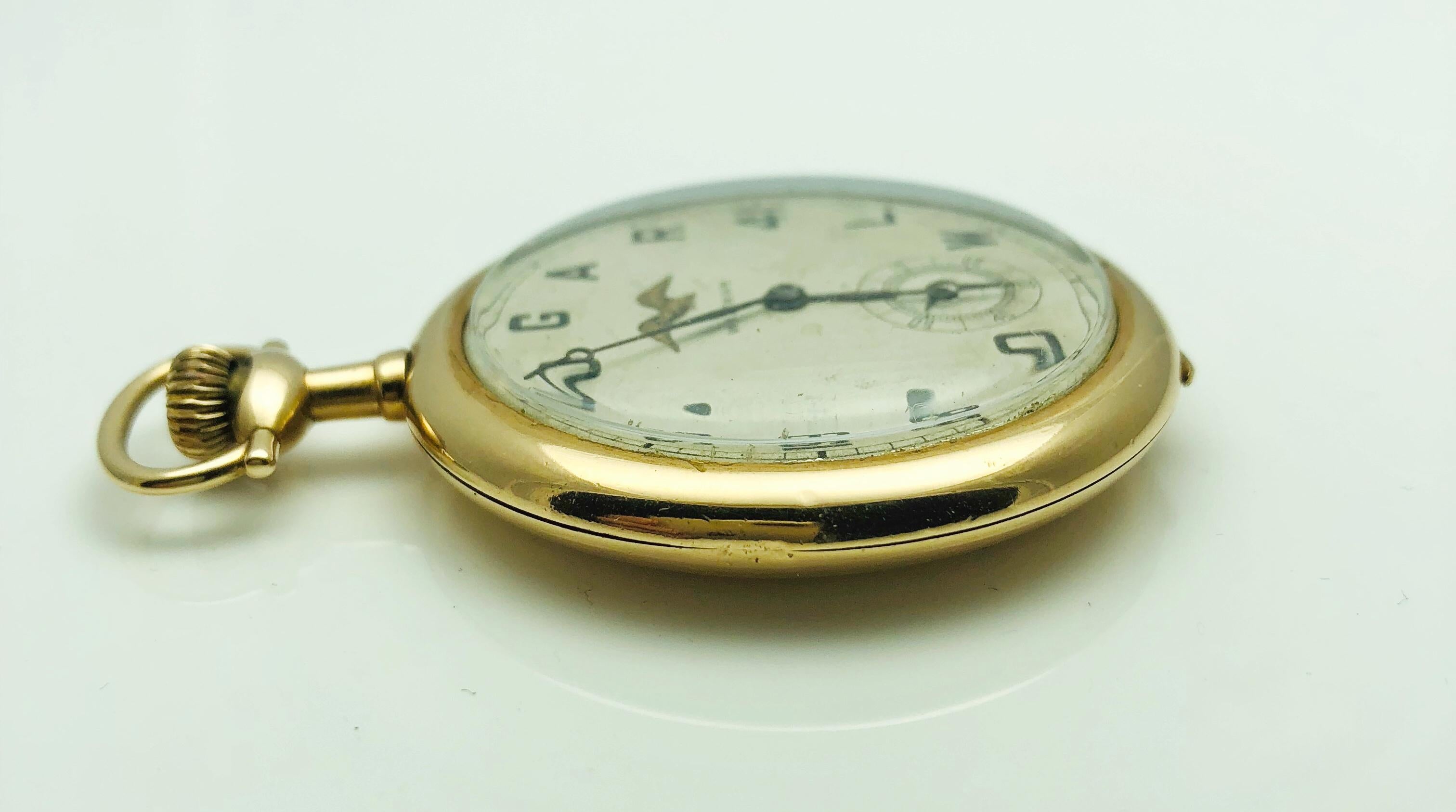 Women's or Men's 1941 Waltham Gold Filled 17 Jewel Open Faced Sugar Bowl Pocket Watch