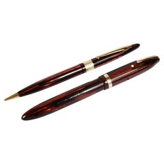 1941s Set Sheaffer Fountain Pen And Pencil Model Skyboy WW2 Vintage Fountin Pen