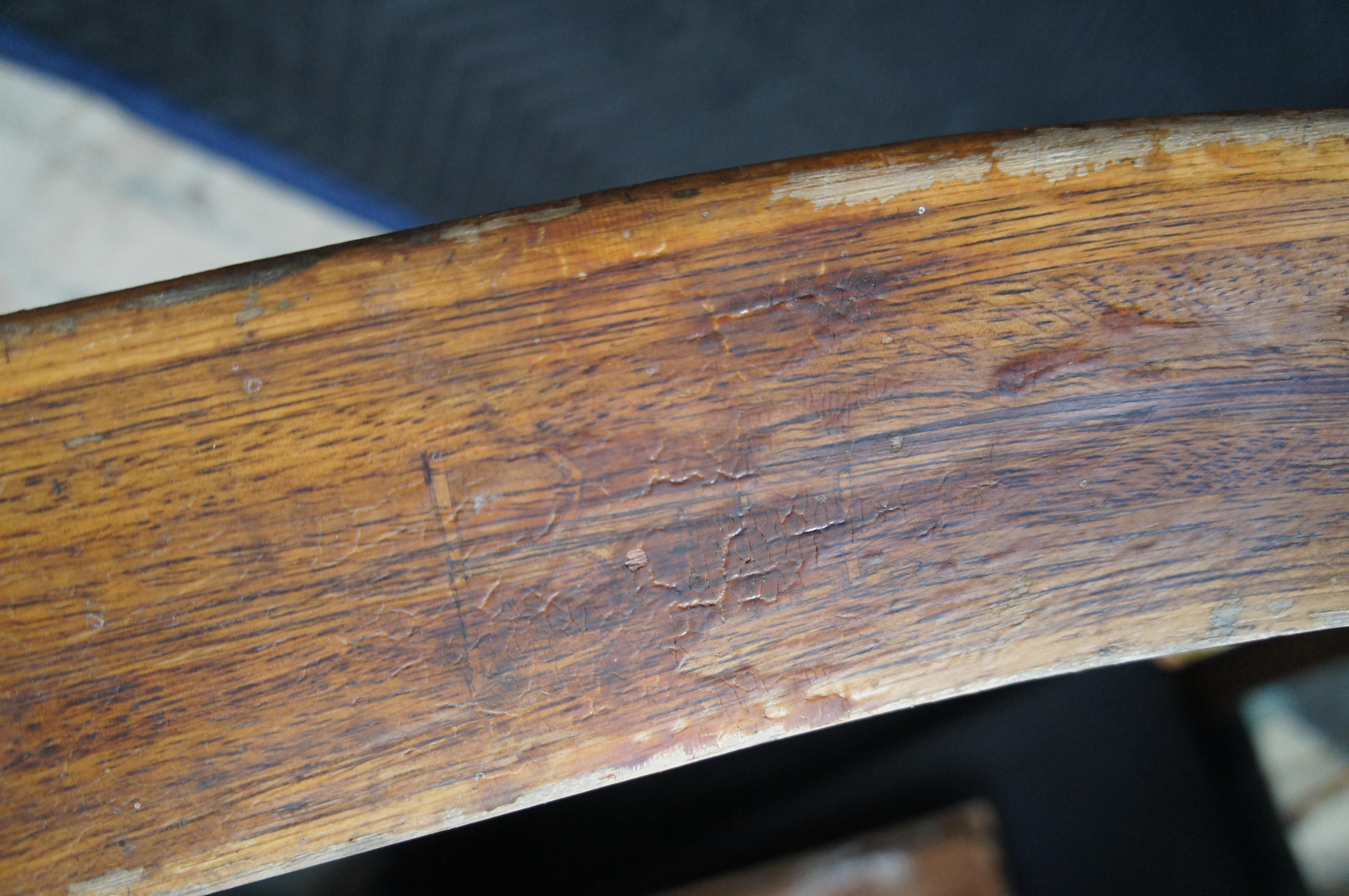 1942 Antique RMC Paris Wooden Military Cross Country Snow Skis 80