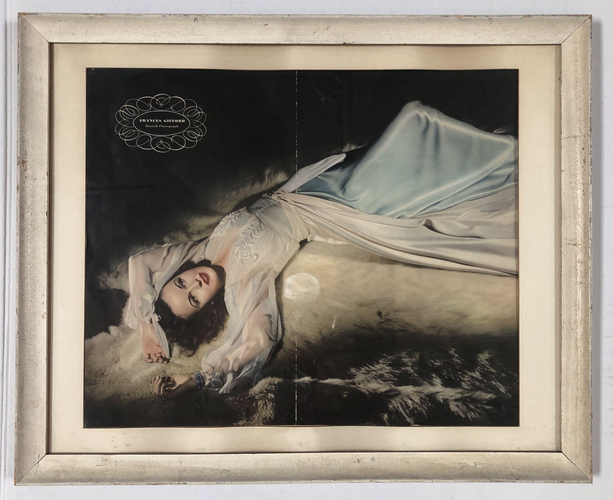 Metà XX secolo Ritratto di Frances Gifford Hollywood del 1942 stampato da George Hurrell, incorniciato in vendita