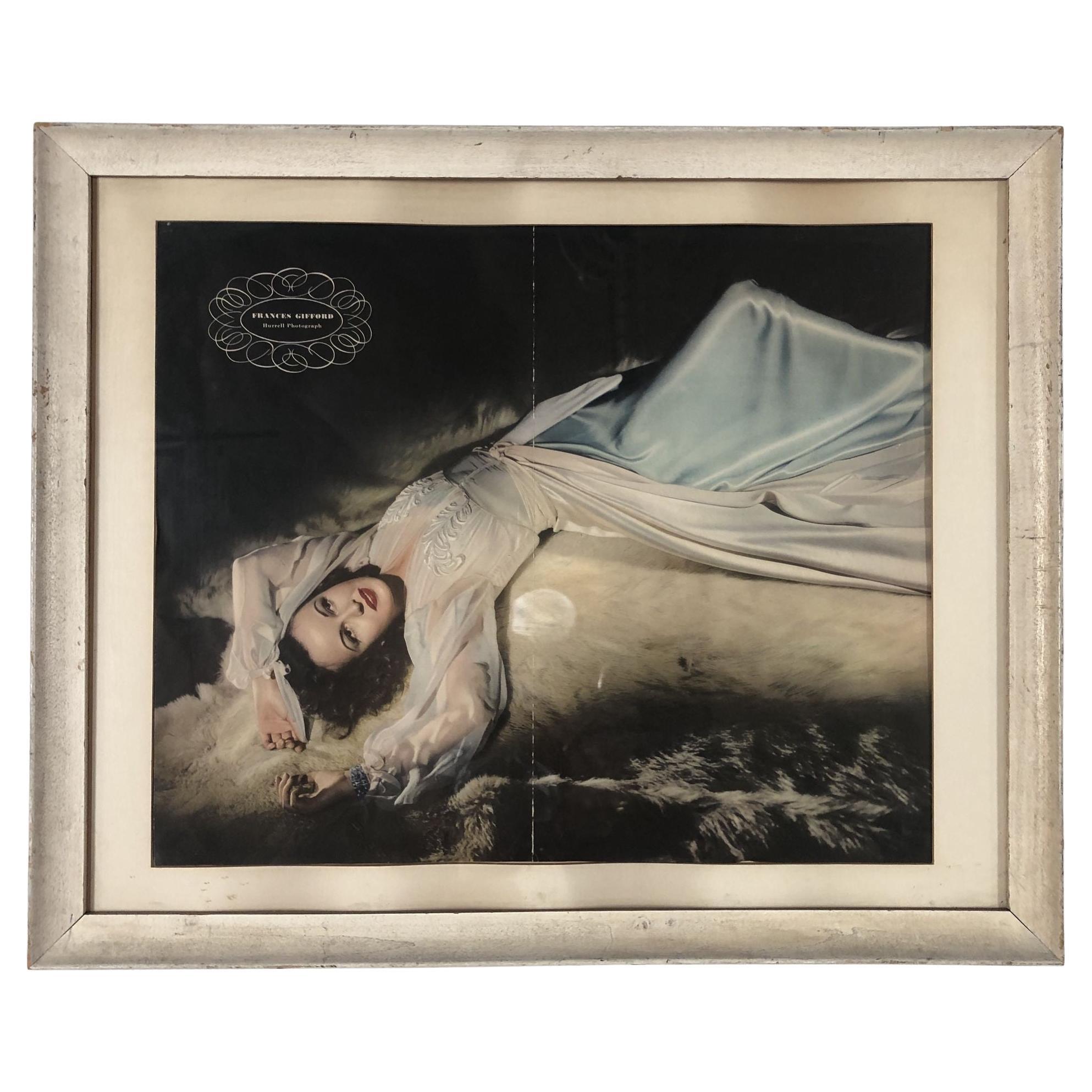 Ritratto di Frances Gifford Hollywood del 1942 stampato da George Hurrell, incorniciato in vendita