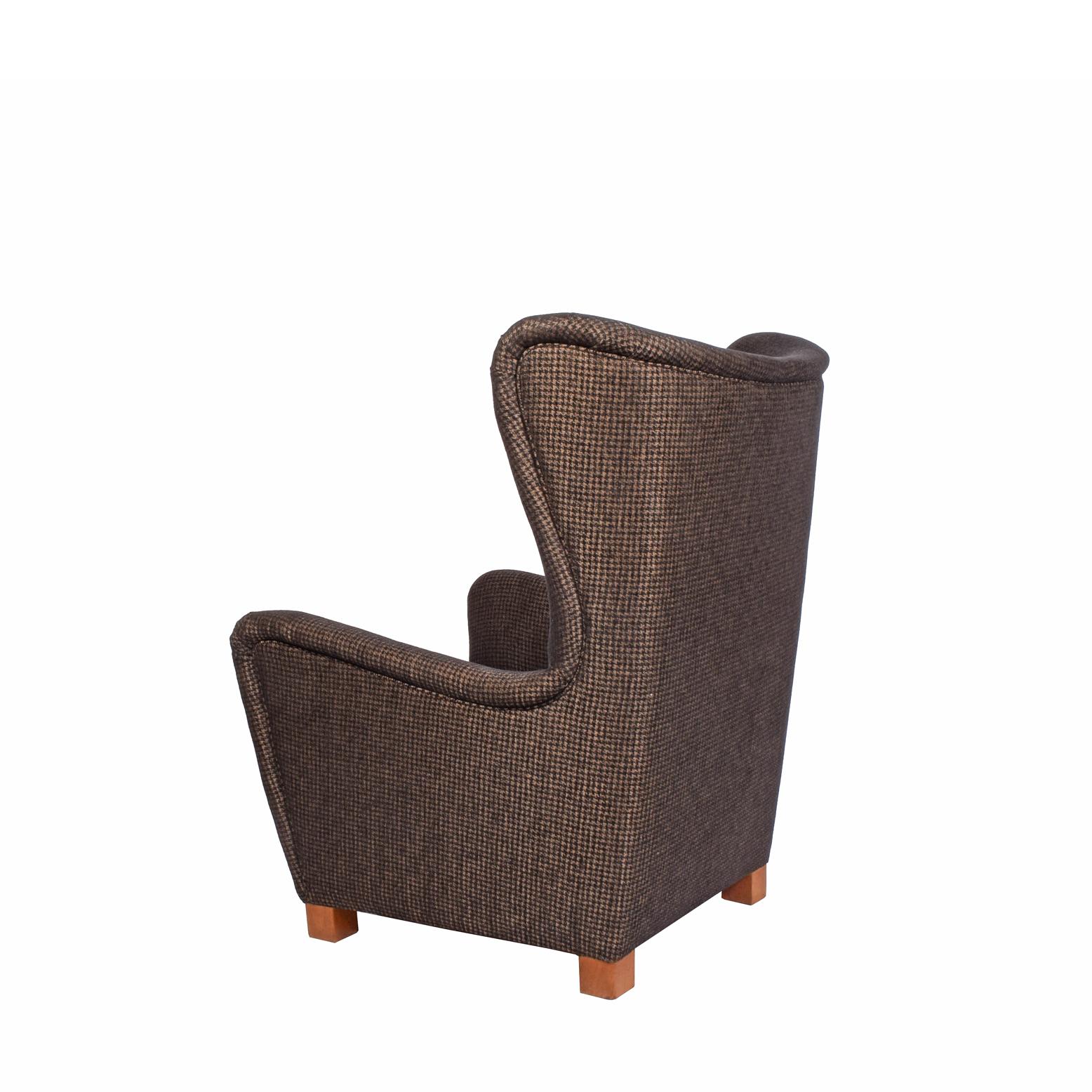 1942 Fritz Hansen Lounge Chair Modell #1672 (Skandinavische Moderne)