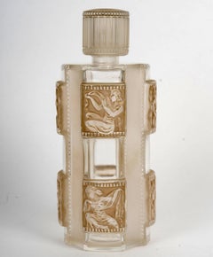 1942 René Lalique - Perfume Bottle Helene Glass With Sepia Patina