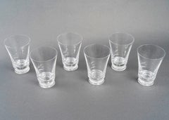 1942 René Lalique - Set Of 6 Glasses Goblets Tumblers Reims Glass