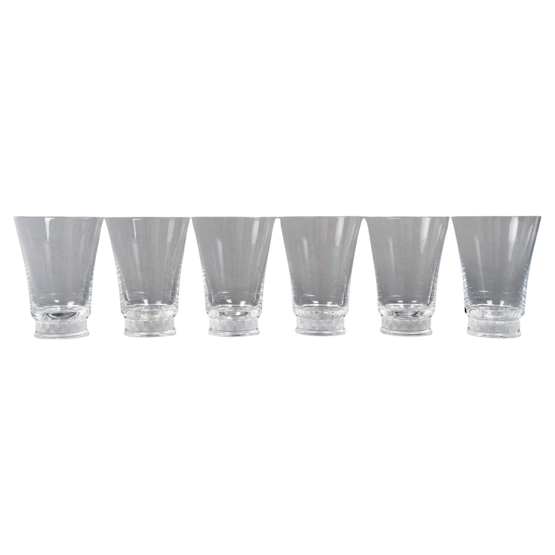1942 René Lalique - Juego de 6 Copas Vasos Reims Vidrio