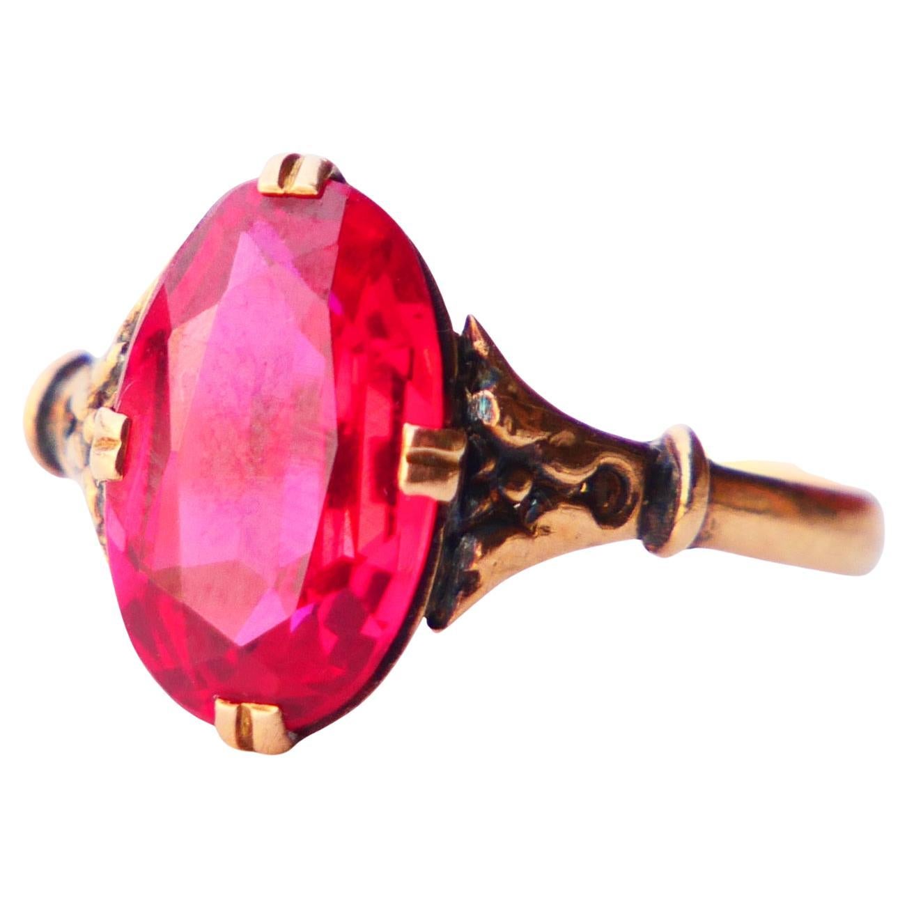 1942 Ring Ruby solid 18K Gold Ø US 7 / 2 gr