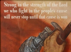 Affiche vintage de la Seconde Guerre mondiale « Strength of the Lord » de David Martin:: 1942