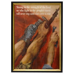 1942 "Strong in the Strength of the Lord" by David Martin, Vintage WWII Poster