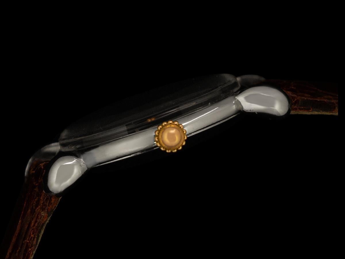 1942 Vacheron & Constantin Vintage Herren Tear Drop Uhr - SS & 18K Rose Gold im Angebot 1