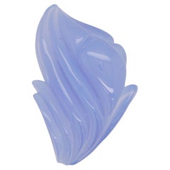 194.26 Carats Blue Chalcedony Hand-Carved Abstract Carving Pendant Brooch