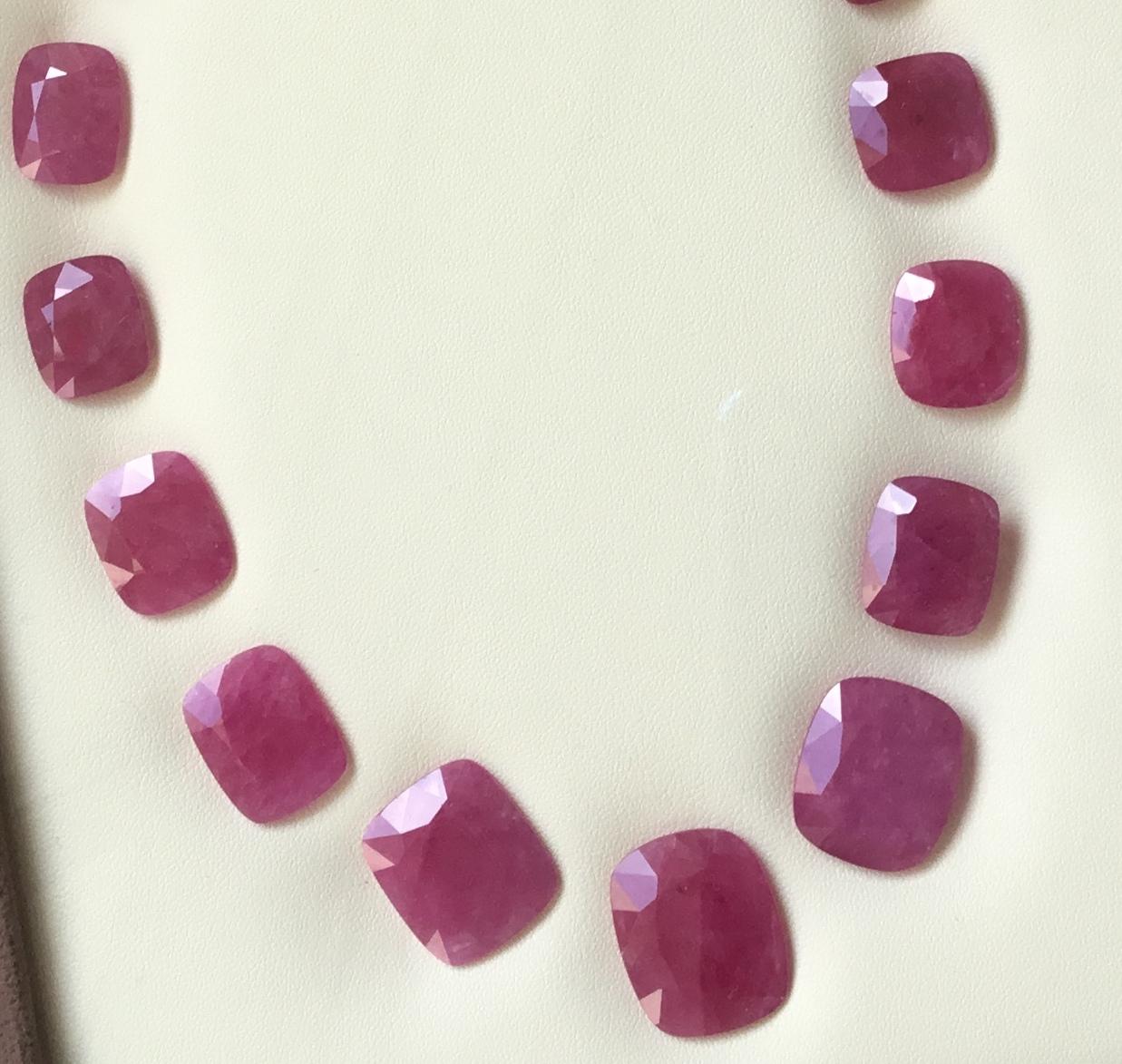 194.26 Carats Ruby Mozambique Cushion Faceted Cutstone Layout Heated Natural Gem In New Condition For Sale In Jaipur, RJ